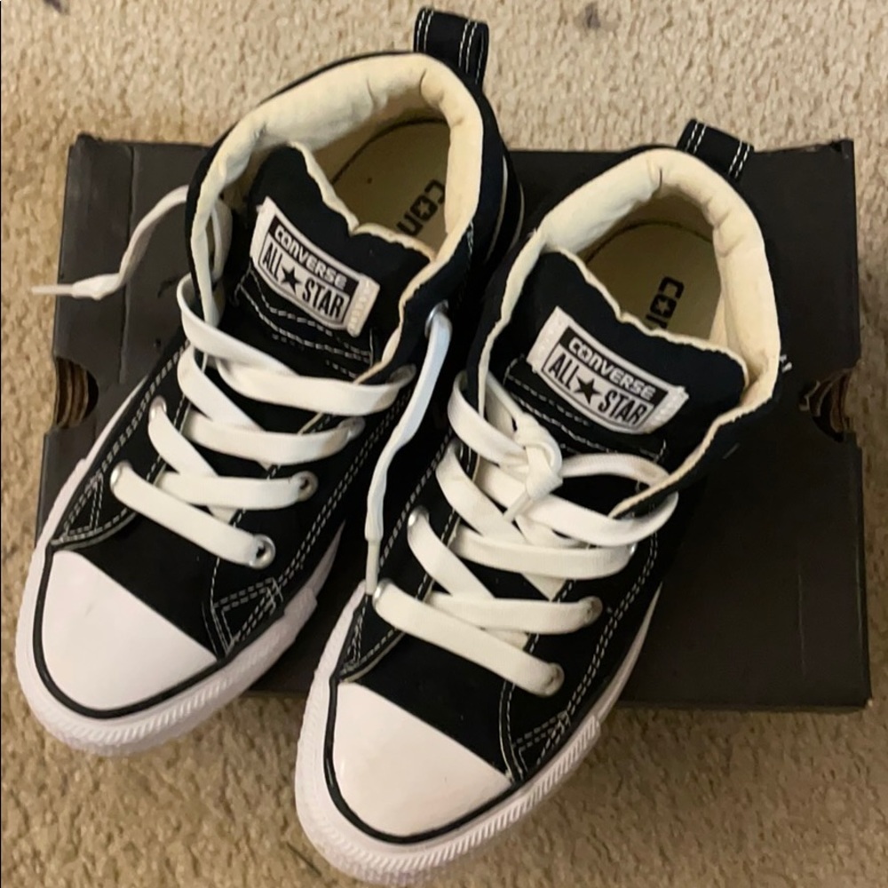 Converse all star mid black/white ct street